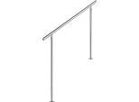 Kit Ringhiera Corrimano In Acciaio Inox Wolketon Con/Senza Traverse Per Ringhiere Di Scale Interne Ed Esterne, Balcone (120 Cm, Senza Traverse)