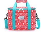Borsa Frigo Pieghevole, Borsa Frigo Da Picnic Borsa Termica Borsa Frigo Da Pranzo Per Picnic/Campeggio/Barbecue/Viaggio (10L, Rosso)