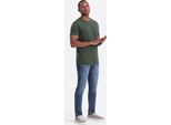 Ombre Clothing T-Shirt Da Uomo A Maniche Corte Vokiac Oliva Scura S