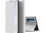 Custodia Oneplus Nord N200 5G, Laimtop Finto Cuoio Magnetic Flip Stand Custodia Per Oneplus Nord N200 5G Bianco