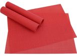 Tovaglietta Elegance Rossa 4 Pezzi Come Decorazione Della Tavola
