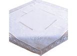 Tovaglia Brit Bordo Uncinetto E Ricamo Stile Country Poliestere 85 X 85 Cm
