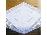 Tovaglia Brit Bordo Uncinetto E Ricamo Stile Country Poliestere 60 X 60 Cm