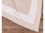Tovaglia Traudl Cuori In Pizzo Beige, 100 % Cotone, In 100X100 Cm