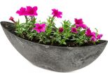 Fioriera Ovale Grande 55 Cm Per Esterni Ciotola Decorativa Nera
