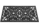 Zerbino In Gomma Dura Ornamenti Rettangolare 40X60 Cm Nero
