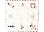 Tovaglia Nina Ricamo Marittimo E Ritagli Poliestere 30 X 30 Cm