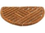 Spazzola Metallica In Cocco Naturale Semicircolare 40X60 Cm Tappetino Per Pulizia