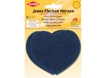 Kleiber Toppe Jeans Cuori 85 X 105 Mm Blu Scuro 2 Pezzi