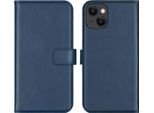 Cover Per Iphone 13 - Vera Pelle - Custodia Selencia Flip Flap - Blu