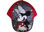 Berretto Disney Minnie Mouse, Berretto Base, Berretto Motivo Onde Ancora Per Bambini Rosso, Taglia 48