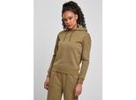 Urban Classics TB1524 | Felpa Con Cappuccio Da Donna Con Polsini A Coste - Colore: Tiniolive - Taglia: 5XL