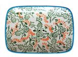Portasapone In Ceramica - Floreale Bianco/Verde/Arancio