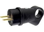 Spina Schuko In Gomma, Spina Schuko 220V, IP44 Nero