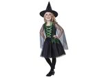 Costume Da Strega Per Bambini (Strega Cattiva) Taglia: 128 (6-7 Anni)