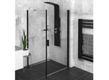 Zoom Line Black Cabina Doccia Angolare 900X900Mm Variante L/R