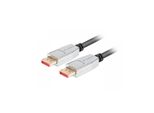 Lanberg CA-DPDP-20CU-0010-BK Cavo Displayport 1 M Nero, Argento