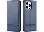 Custodia Per Iphone 13 Pro Max, Portafoglio Con Chiusura Magnetica E Supporto, Custodia In Pelle Flip Per Iphone 13 Pro Max Blu