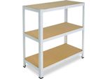 Shelfplaza Home 115X100X45 Cm Scaffale Pesante In Bianco Con 3 Ripiani E 175 Kg Di Portata Per Ripiano