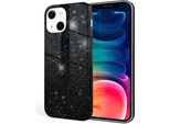 Nalia Custodia Glitter Robusta Per Iphone 13, Custodia Protettiva Ibrida Glitter Antiurto Custodia In Silicone Rinforzato Nero