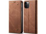 Custodia Iphone 13 Pro Max, Custodia In Pelle A Portafoglio Con Chiusura Magnetica E Supporto Per Iphone 13 Pro Max Marrone
