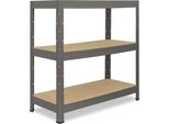 Shelfplaza Pro 90X70X30 Cm Scaffale Pesante In Grigio Con 3 Ripiani E 200 Kg Di Portata Per Ripiano