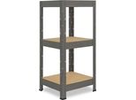 Shelfplaza Pro 90X45X45 Cm Scaffale Pesante In Grigio Con 3 Ripiani E 200 Kg Di Portata Per Ripiano