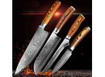 Set Di Coltelli Di Alta Qualità Con Lama In Acciaio Inossidabile V10 Al Carbonio Coltello Da Cuoco A 62 Strati Coltello Santoku Coltello Per Disossare Coltello Spelucchino