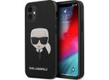 Karl Lagerfeld Klhcp12Ssakhbk Custodia Rigida Per Iphone12 Mini 5,4 Czarny/Nero Saffiano Ikonik Karl's Head