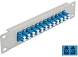 Delock 10" Lwl Patchpanel 12 Port Lc Duplex Blau 1 He Grau"