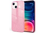 Nalia Robusta Custodia Glitter Per Iphone 13, Antiurto Scintillante Custodia Protettiva Ibrida Custodia In Silicone Rinforzato Rosa