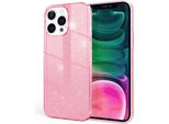 Nalia Custodia Glitter Robusta Per Iphone 13 Pro, Custodia Protettiva Ibrida Glitter Antiurto Custodia In Silicone Rinforzata Rosa