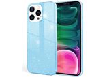 Nalia Custodia Glitter Robusta Per Iphone 13 Pro, Custodia Protettiva Ibrida Glitter Antiurto Custodia In Silicone Rinforzata Blu