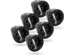 Absina 6X Giunto Di Messa A Terra Con Protezione Da Piegatura - Giunto Di Messa A Terra In Gomma A 2 Poli, 250V, 16A E IP44 Per Uso Esterno