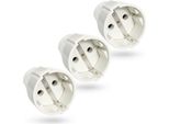 Absina 3X Giunto Di Messa A Terra Con Scarico Della Trazione - Giunto Di Messa A Terra In Pvc A 2 Poli, 250V, 16A E IP20 - Giunto Schuko