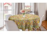 Abakuhaus Tovaglia Rotonda Paisley, Motivo Orientale Continuo, Tovaglia Circolare Per Sala Da Pranzo E Cucina, 150 Cm, Multicolore