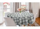 Abakuhaus Tovaglia Rotonda Astratta, Cerchi Acquerellati, Tovaglia Circolare Per Sala Da Pranzo, Decorazione Cucina, 150 Cm, Grigio Talpa, Verde Chiaro