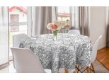 Abakuhaus Tovaglia Rotonda Elefante, Foglie Tropicali Animali, Tovaglia Circolare Per Sala Da Pranzo Decorazione Cucina, 150 Cm, Multicolore
