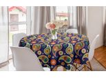 Abakuhaus Tovaglia Rotonda Paisley, Motivo Floreale Ripetitivo, Tovaglia Circolare Per Sala Da Pranzo E Cucina, 150 Cm, Multicolore