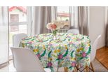 Abakuhaus Tovaglia Rotonda Con Motivi Floreali, Charming Flowers, Tovaglia Circolare Per Sala Da Pranzo E Cucina, 150 Cm, Multicolore