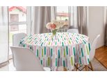 Abakuhaus Tovaglia Rotonda Astratta, Pennellate Ruvide, Tovaglia Circolare Per Sala Da Pranzo E Decorazione Della Cucina, 150 Cm, Rosa Pallido E Verde Giada