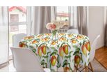Abakuhaus Tovaglia Rotonda Tropicale, Manghi Succulenti E Maturi, Tovaglia Circolare Per Sala Da Pranzo, Decorazione Cucina, 150 Cm, Bianco Multicolore