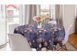 Abakuhaus Tovaglia Rotonda Tropicale, Monstera Leaves Jungle, Tovaglia Circolare Per Sala Da Pranzo, Decorazione Per Cucina, 150 Cm, Blu Lavanda E Melanzana