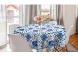 Abakuhaus Tovaglia Rotonda Orientale, Design Mediorientale, Tovaglia Circolare Per Sala Da Pranzo E Cucina, 150 Cm, Blu Indaco