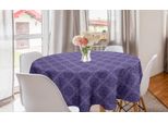 Abakuhaus Tovaglia Rotonda Marocchina, Mandala Floreale Orientale, Tovaglia Circolare Per Sala Da Pranzo, Decorazione Cucina, 150 Cm, Quarzo E Indaco