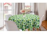 Abakuhaus Tovaglia Rotonda A Forma Di Trifoglio, Motivo A Trifogli Irregolari, Tovaglia Circolare Per Sala Da Pranzo E Decorazione Della Cucina, 150 Cm, Verde Verde Lime