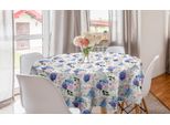 Abakuhaus Tovaglia Rotonda Blu E Rosa, Bouquet Primaverile, Tovaglia Circolare Per Sala Da Pranzo, Decorazione Per Cucina, 150 Cm, Multicolore