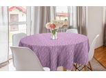 Abakuhaus Tovaglia Rotonda Con Motivi Floreali, Farfalle Lavanda, Tovaglia Circolare Per Sala Da Pranzo, Decorazione Cucina, 150 Cm, Quarzo Viola E Bianco