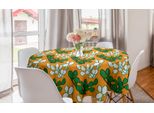 Abakuhaus Tovaglia Rotonda Succosa, Sagome Di Piante Grasse, Tovaglia Circolare Per Sala Da Pranzo, Decorazione Per Cucina, 150 Cm, Verde Giada Calendula