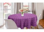 Abakuhaus Tovaglia Rotonda Astratta, Forme Geometriche Viola, Tovaglia Circolare Per Sala Da Pranzo, Decorazione Per Cucina, 150 Cm, Viola Chiaro E Fucsia